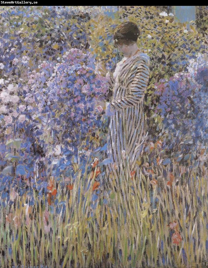 Frieseke, Frederick Carl Lady in a Garden